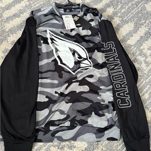 NFL Team Apparel Gray Camouflage Arizona Cardinals Crewneck